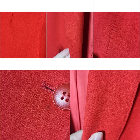 Vintage 70's Pendleton Womens Red 100% Wool Two Button Blazer Size Medium Career - Picture 3 of 6